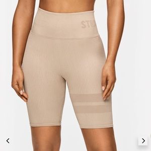 EMBRACE SIMPLY TAUPE BIKER SHORTS